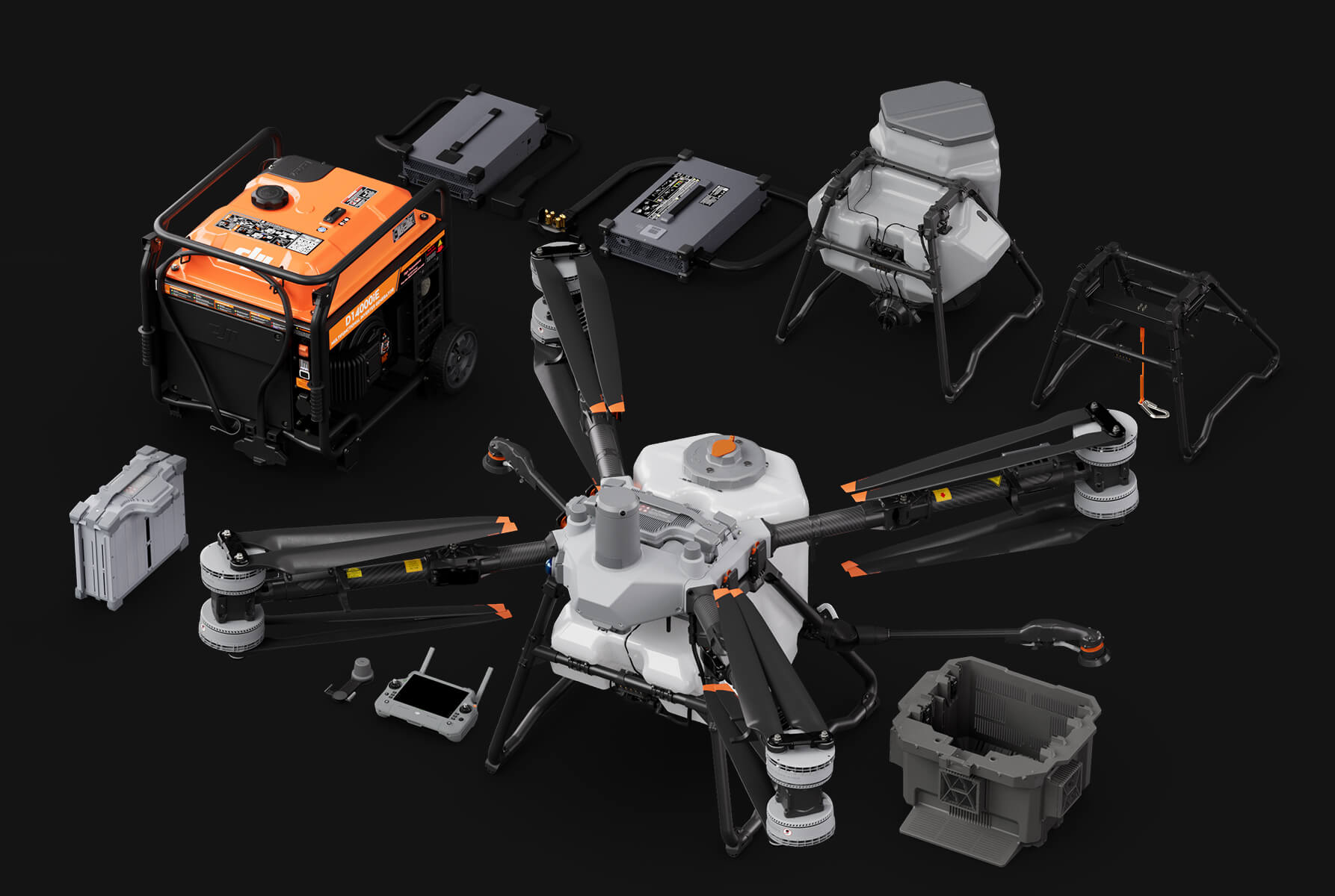 Ecossistema completo DJI Agras T100